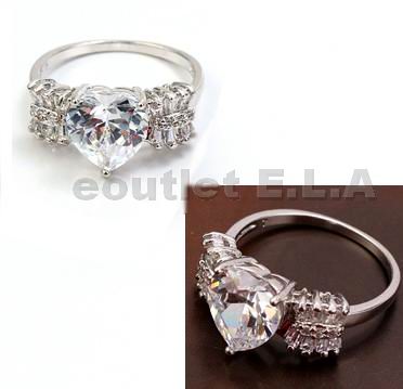 3.5CT HEART CZ SOLITAIRE PLUS RING-sz5/8